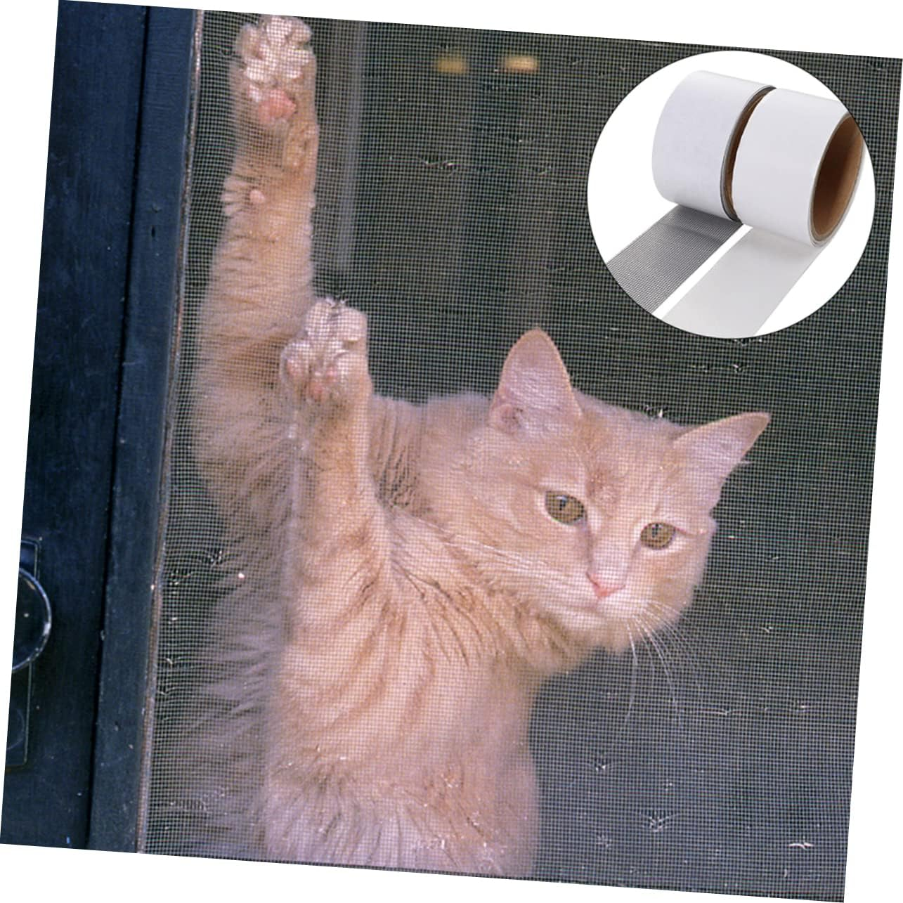 Window Screen Tape Blackout Door Fix Patch Mesh Repair Tape for Fly Screen Door image number 2