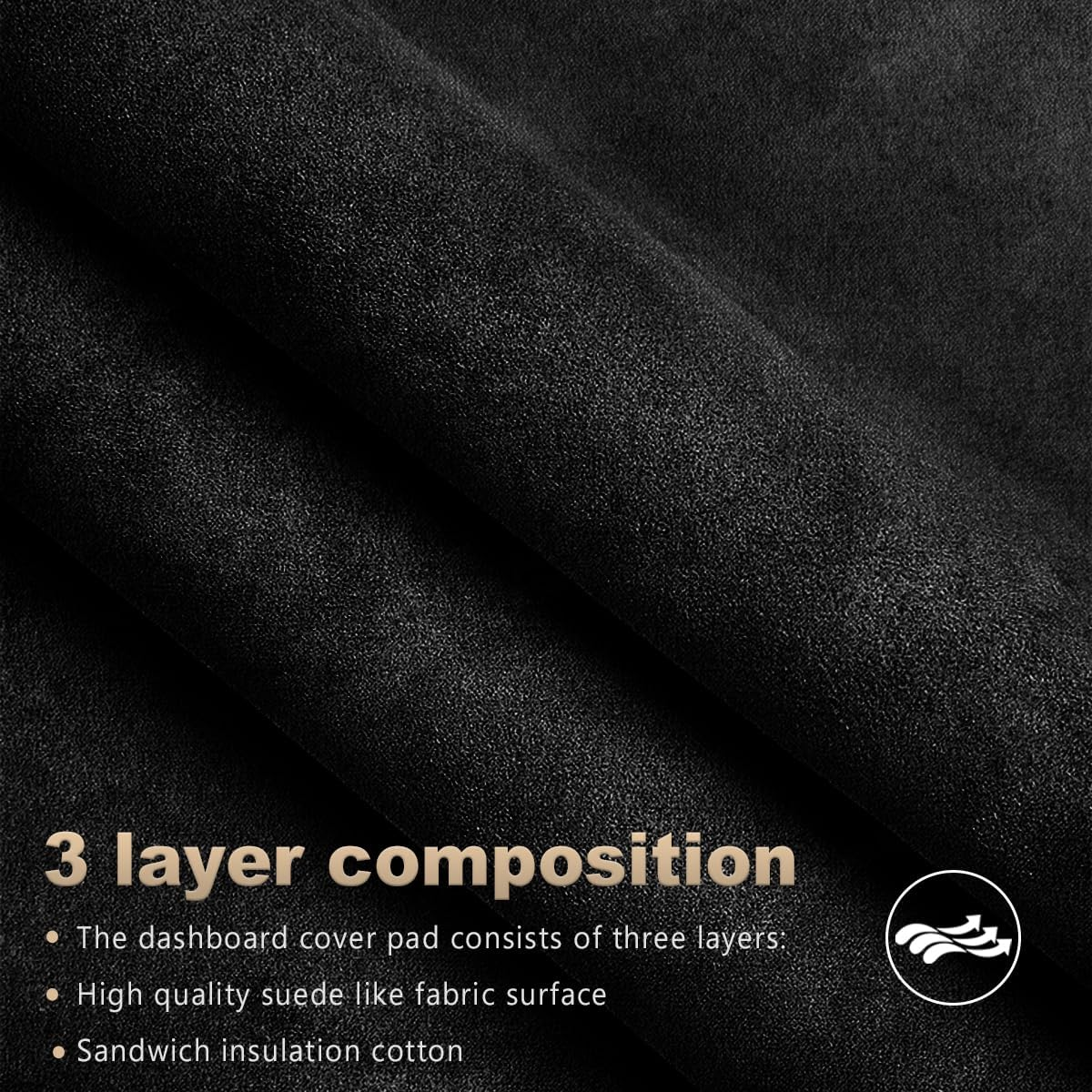 Auovo Dashboard Cover Mat Compatible with Subaru Outback Accessories 2020-2024 Anti-Slip Dash Cover Dash Carpet Cover Sunshield Protector image number 4