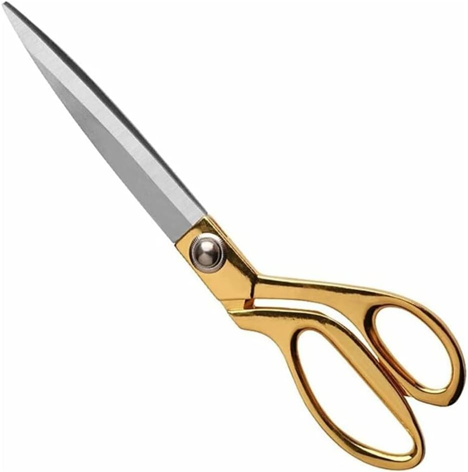 WYJREES 10.5 Inch Tailor Scissors Gold Dressmaking Sewing Ribbon Cutting Scissors Trimming Scissor Fabric Scissors Craft Scissors for Cutting Fabric Cloth Leather Denim Canvas image number 3