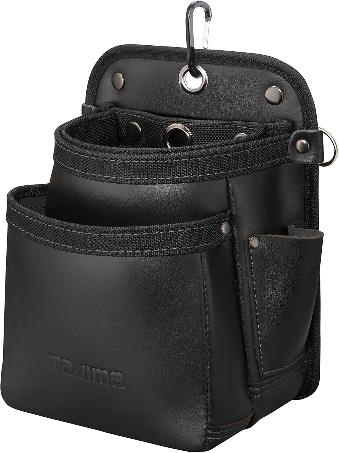 Tajima SFKBK-2M2H Removable Waist Bag, 2 Tiers, Twin Hook, Genuine Leather image number 3