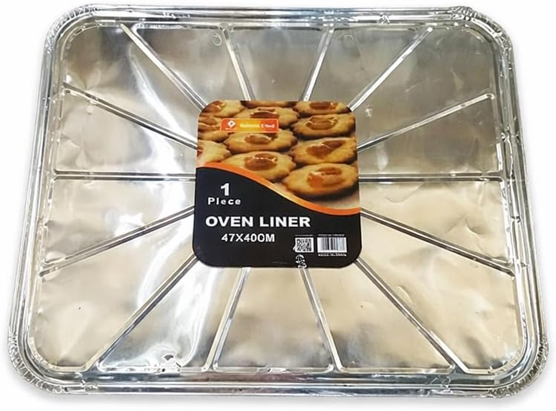 LEDON 40 X 47Cm Oven Liner Foil Tray Non-Stick | Heavy Duty Aluminium Oven Protector for Baking, Roasting, Grilling & Spill Control (1) image number 5