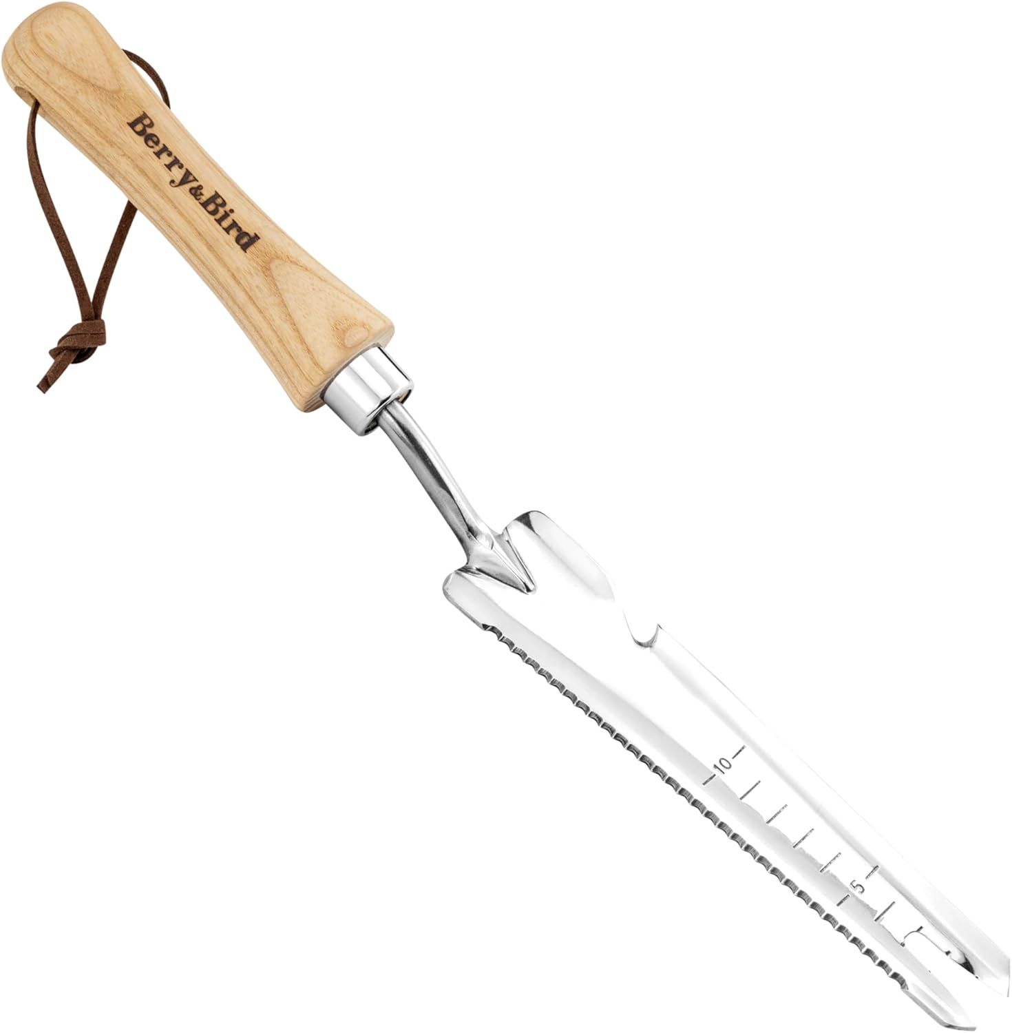 Berry&Bird Multifunctional Weeder 37.8 Cm, Weeder with Ash Handle, Stainless Steel Head with Measure, Hand Weeder for Garden, Grass and Soil, for Digging, Weeding, Loosening image number 5