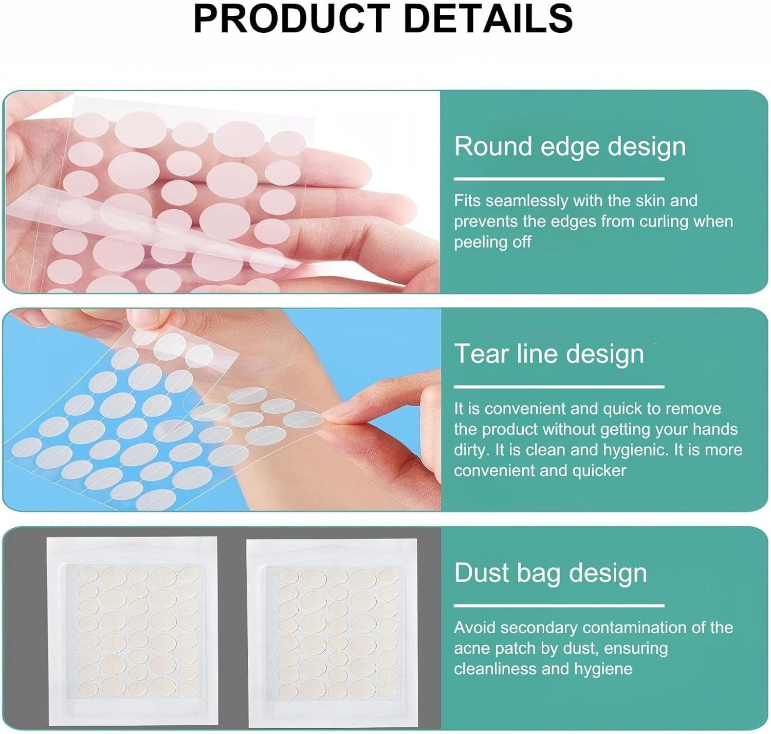 AYOCULTURE Fast-Acting Pimple Patches - Hydrocolloid Acne Patch for Overnight Use - 360Pcs image number 2