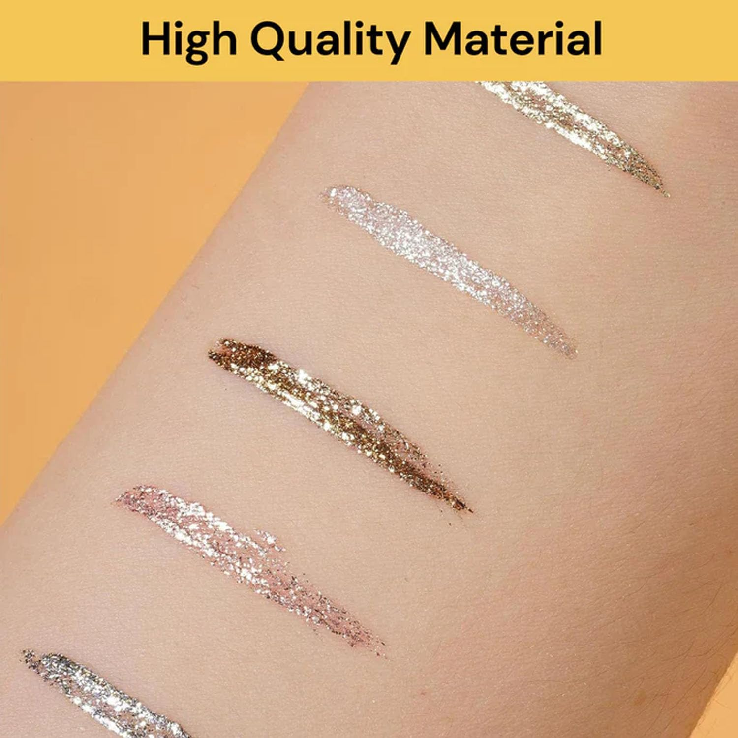 EZONEDEAL 5Pcs Glitter Liquid Eyeliner, 5 Colors Metallic Shimmer White Silver Gold Diamond Eye Liner, Glitter Eye Liner Eye Shadow Pencils, Waterproof Eyeshadow Long Lasting Glow Sparkle for Women image number 6