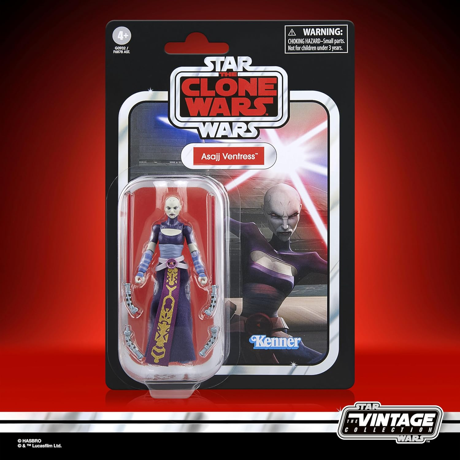Star Wars the Vintage Collection Asajj Ventress, Star Wars: the Clone Wars 3.75 Inch Premium Collectible Action Figure image number 5