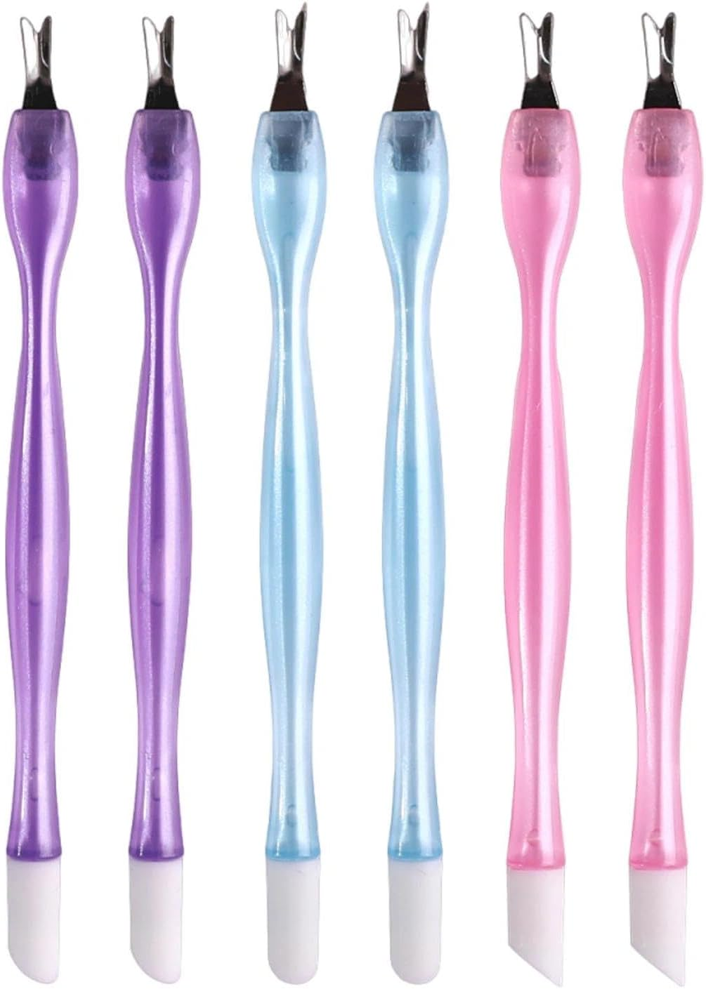 Dinghaole 6 Pcs Cuticle Remover & Trimmer, Cuticle Cutter, Nail Cuticle Remover, Manicure Dead Skin Removal Tool Nail Art Tools, Pedicure Tools for Dead Skin & Nail Care, 3 Colors image number 6