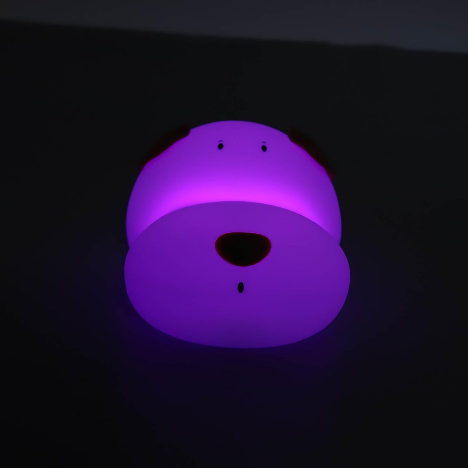 Cute Silicone Dog Night Light Color Changing Lamp for Kids Bedroom image number 2