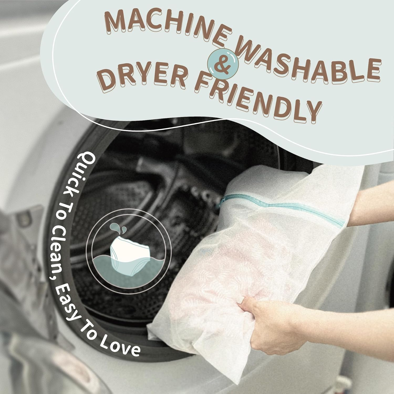 Little Bobo 2-Pack Reusable Swim Nappies (Baby Swim Diapers, Cloth Nappies) &ndash; Eco-Friendly, Waterproof, Quick-Drying, Machine Washable, Gentle on Skin | Fits 9-11Kg, Sizes L (Blush 2 Pack, L) image number 5