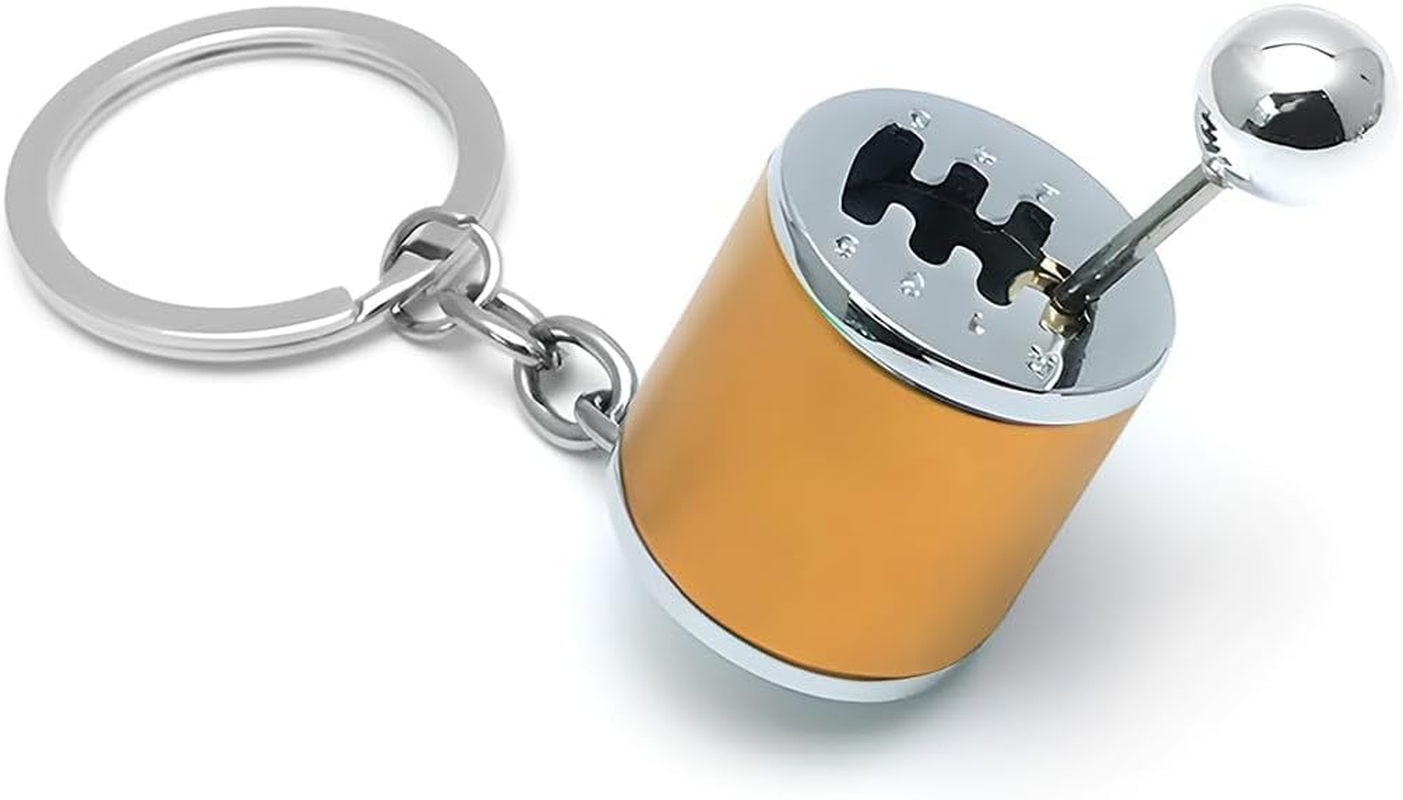 Car Shifter Gear Keychain, Creative 6 Speed Manual Transmission Shift Lever Keyring, Car Keychain Key Ring Auto Gearbox Shifter Key Chain