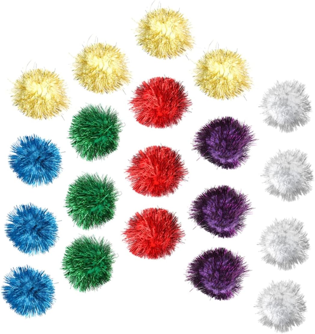Abaodam 20Pcs Sparkle Ball Cat Toy Funny Cat Toys Interactive Playthings for Pet Supplies for Enrichment Playtime image number 1