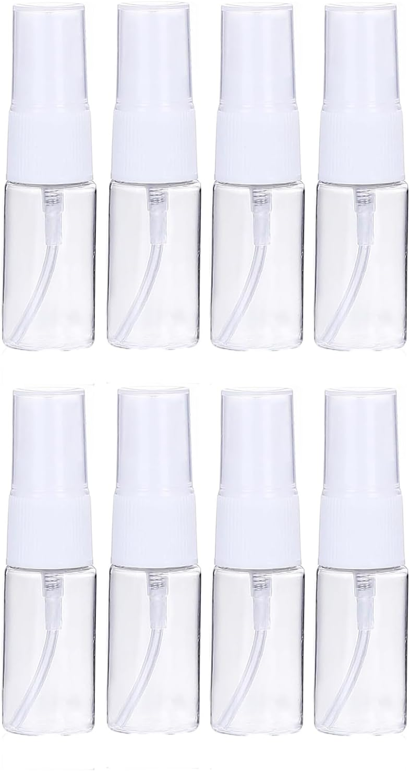 Yeesabella 8Pcs 10Ml Refillable Spray Bottles for Hair,Cleaning,Aromatherapy and Essential Oil,Reusable Travel Fine Mist