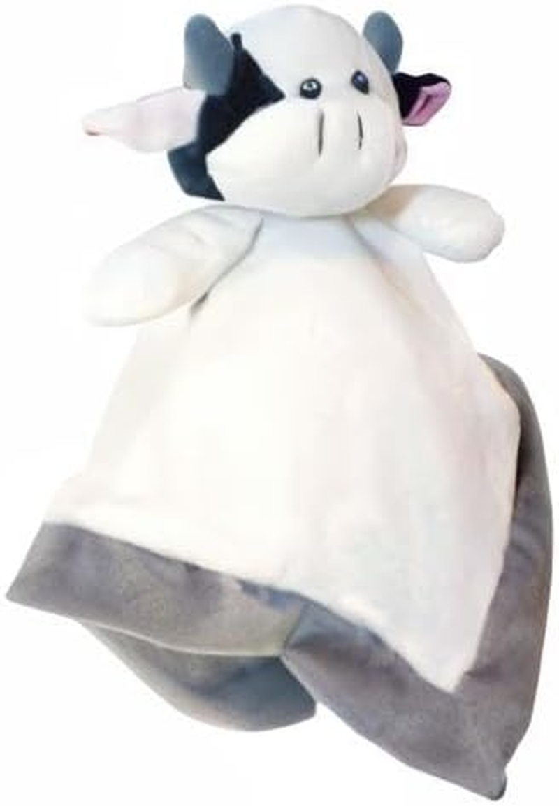Lovey Security Blanket 12 Inch Square Stuffed Animal Baby Blankie for Girls or Boys (Cow) By image number 5