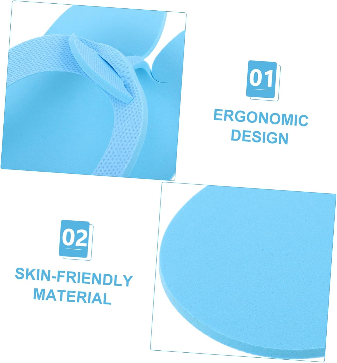 DECHOUS 8 Pairs Disposable EVA Anti-Slip Slide Slippers for Women Men Soft Colorful Shower Shoes for Hotel Spa Bath Salon Guests image number 1