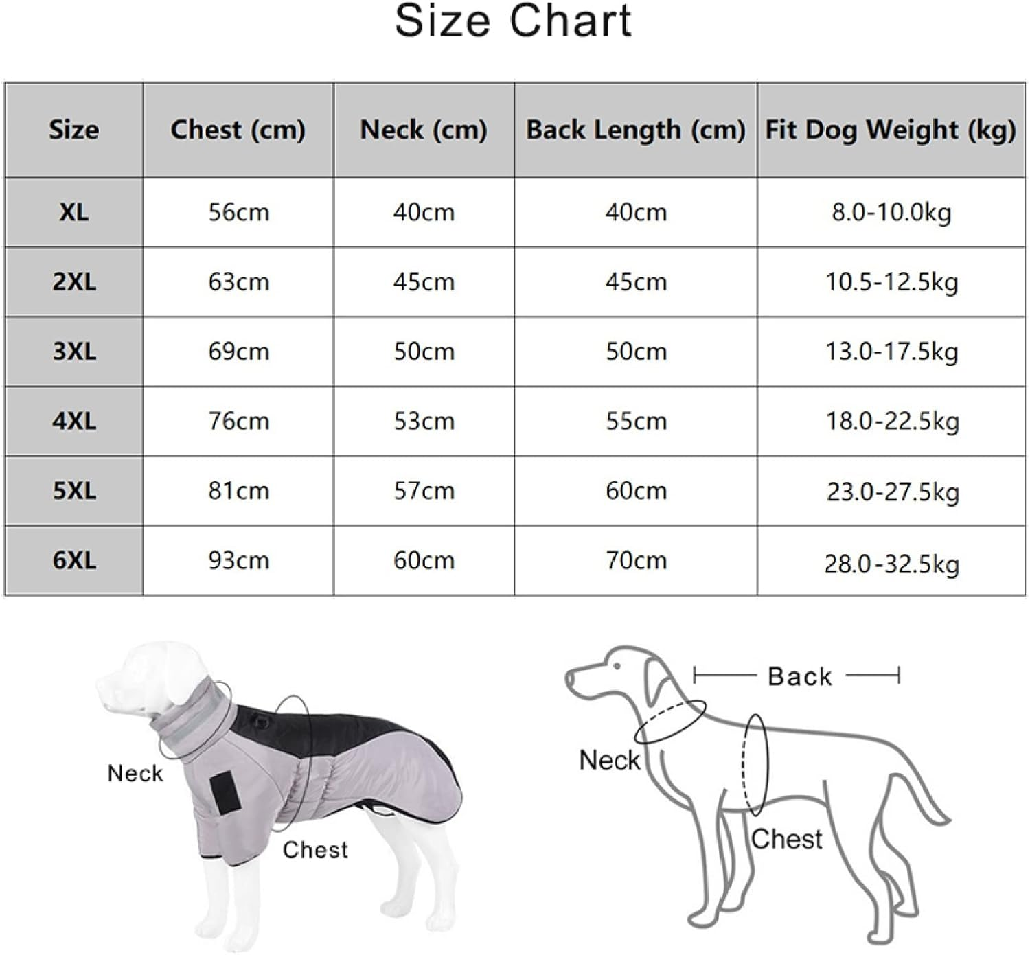 Outdoor Waterproof and Windproof Large Dog Coat Winter Warm Large Dog Clothes Coat French Bulldog Greyhound Vest Turtleneck Dog Coat,Black,6Xl image number 1