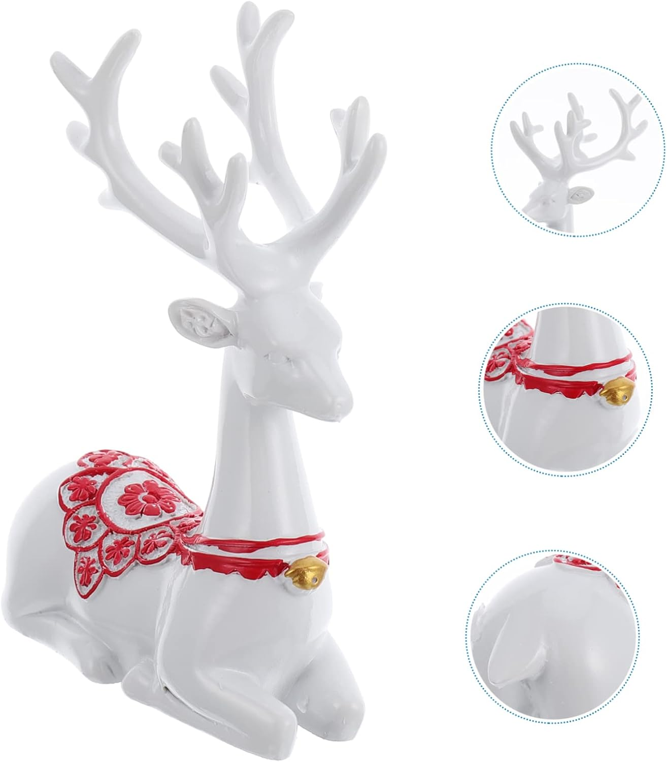 Elegant Deer Figurine Car Ornament Resin Car Decoration Auto Interior Accessory