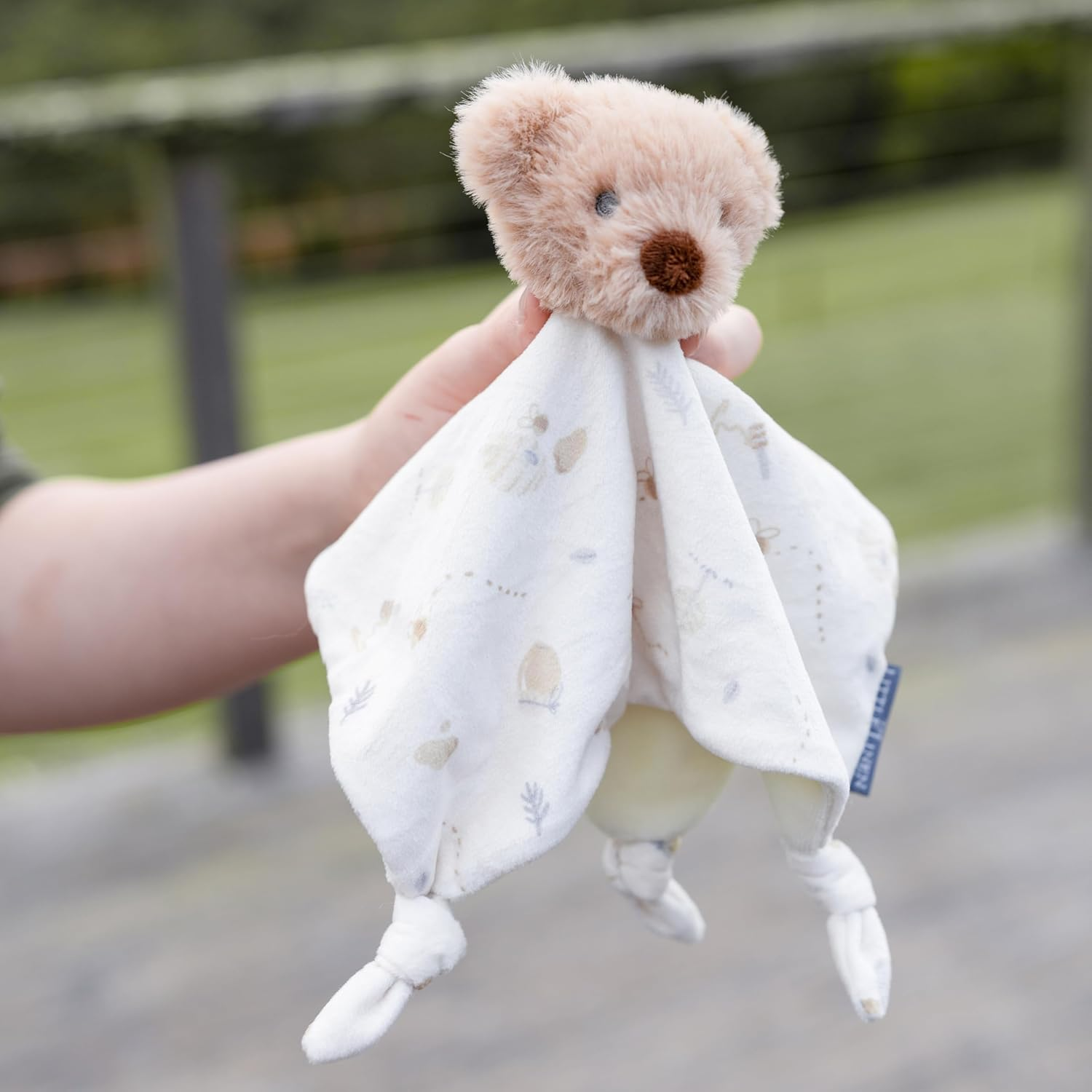 The Little Linen Company Lovie Comforter Security Blanket Baby Infant - Nectar Bear image number 3
