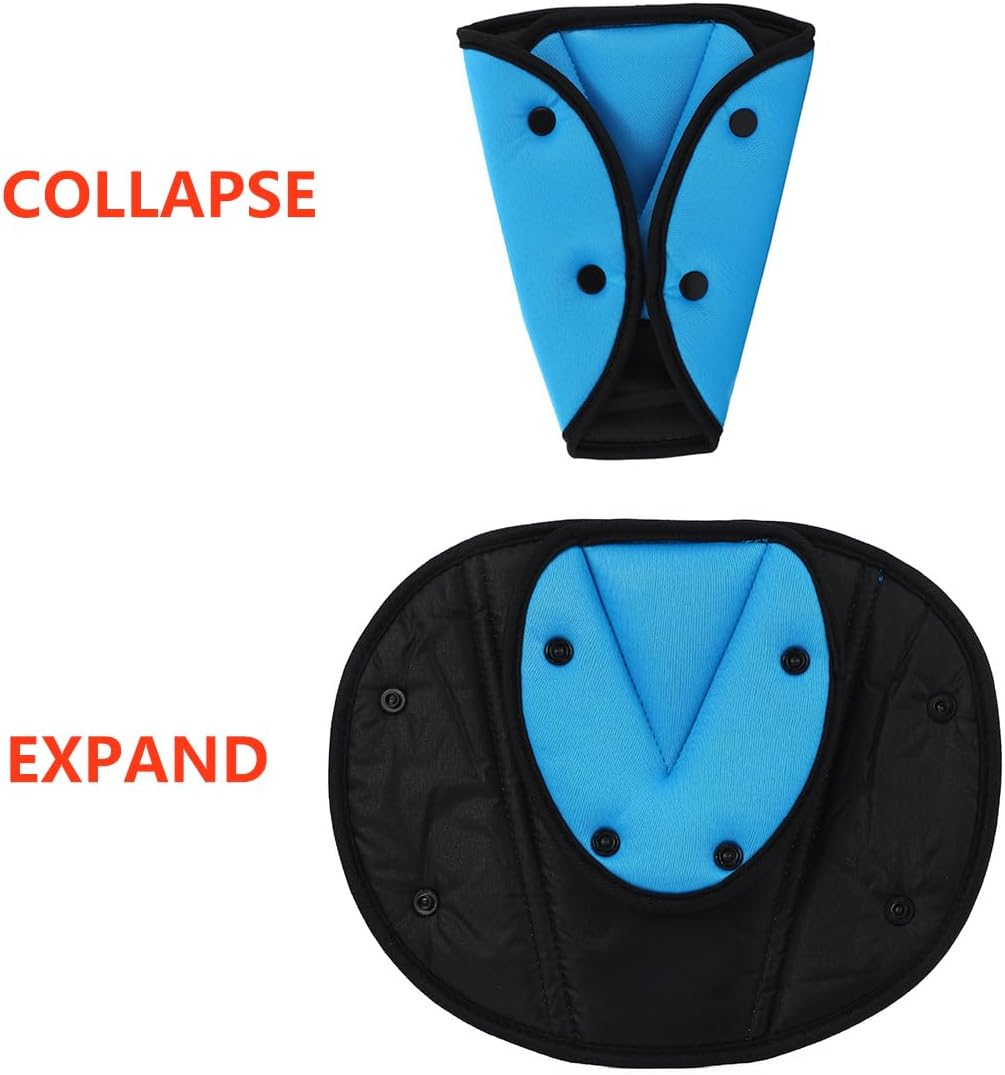 AIMALL 2 PCS Kids Seat Belt Clip Car Safety Shoulder Harness Strap Adjuster Red - Mesh Fixator for Child Protection, Lightweight, Soft Ppcotton, Universal Fit image number 6