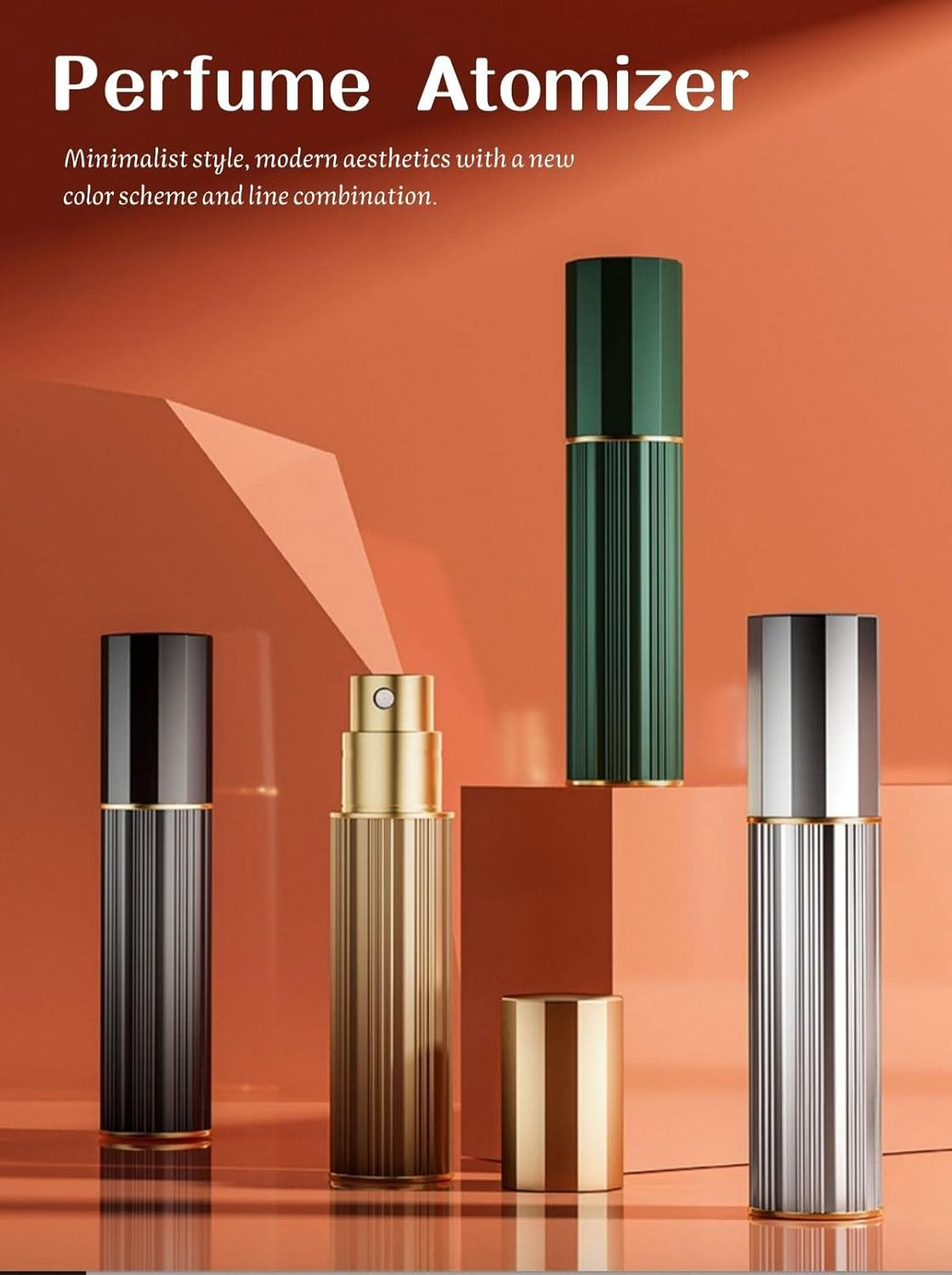 5Ml Travel Perfume Separate Bottle, Refill Empty Mini Sprayer, Portable Spray Pump Suitable for Going Out (Green) image number 1