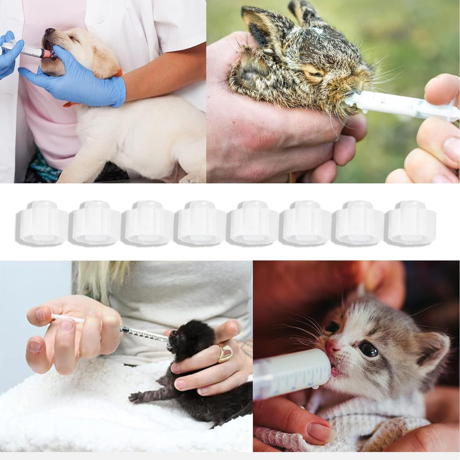 Plug Luer Lock Cap Tip Caps for End Cap, 50Pcs Dispensing Plug Adapter Dispensing Tip Cap,Dispensing Plug Adapter End Cap End Cap Dispensing Cap,Plug Adapter Connector Cap Dispensing Cap End Cap,White - Blue image number 4