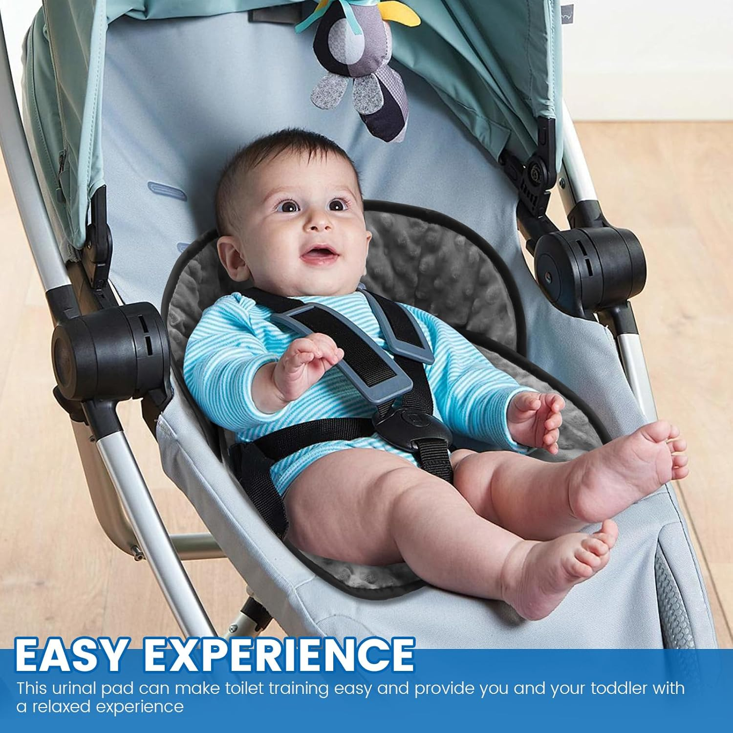 Car Seat Piddle Pad, Machine Washable Universal Stroller Potty Training Protector, Reusable Piddle Pads Cover, with anti Slip Backing, Kids Dry Seat Pad, for Baby Stroller Car Safety Seat image number 5