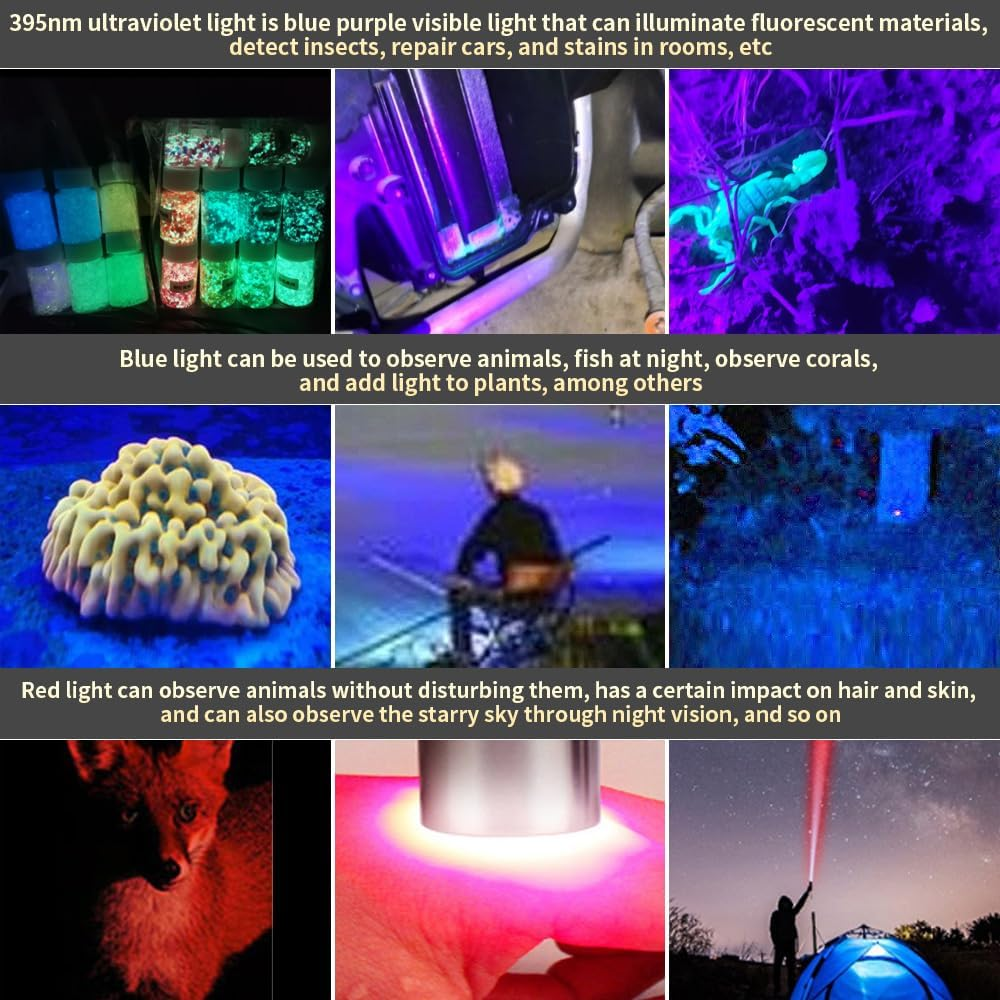 YZYOE Six Leds Rechargeable Gemstone Flashlight Jade Appraisal Light, Super Bright Jewelry Diamond Detector Lamp. image number 2