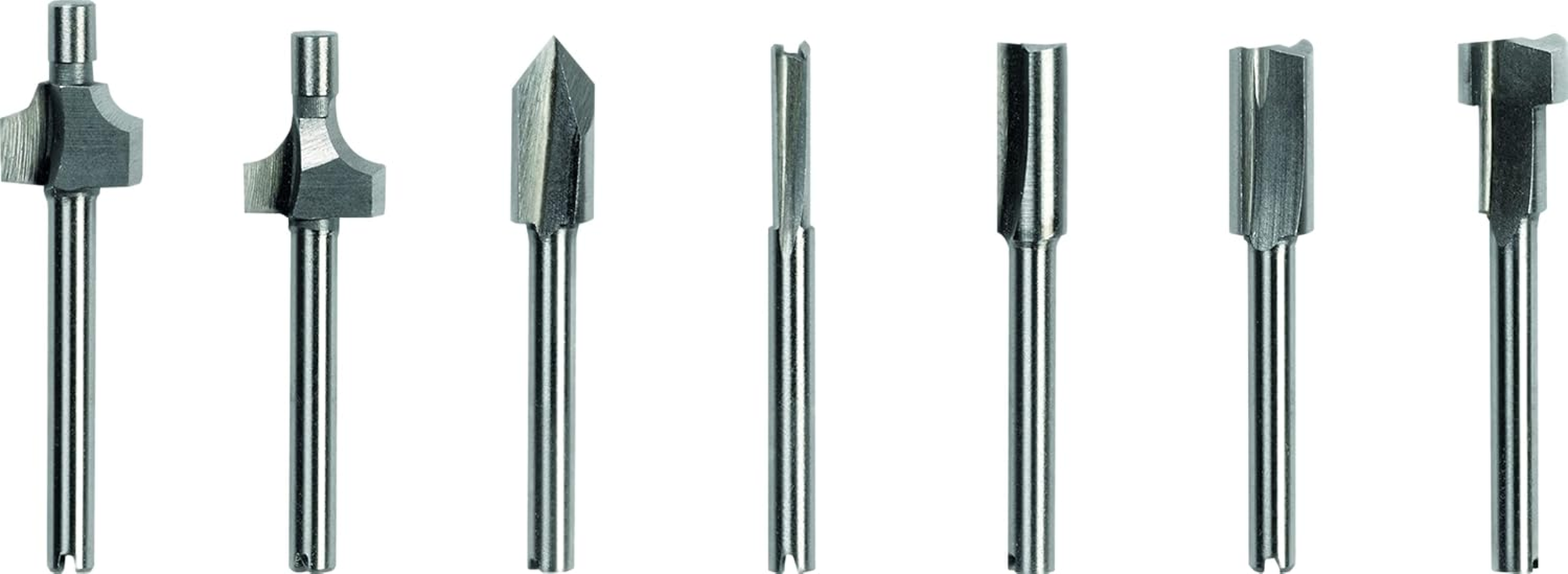 Dremel 660 Router Bit Set, 7 Multipurpose Router Bits for Rotary Tools in Wooden Tool Box, 3.2 Mm Shank image number 4