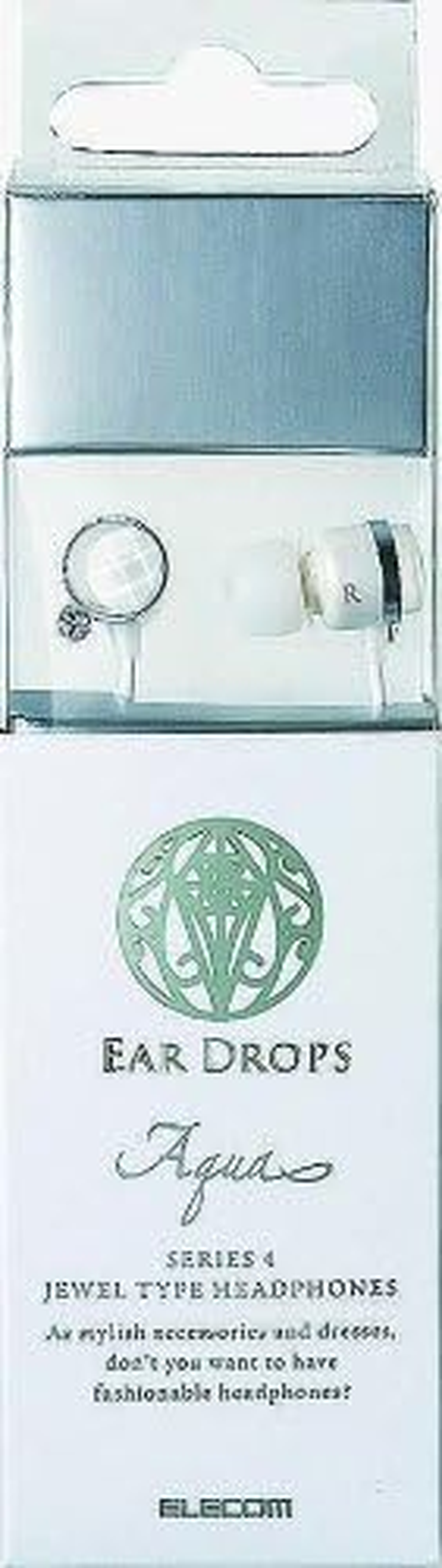 ELECOM In-Ear Headphones Ear Drops Aqua EHP-AIN70CR