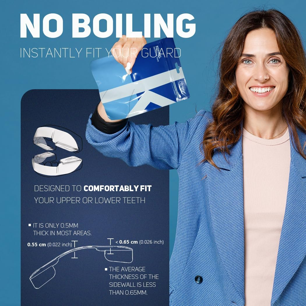 KOHEEL AIR Ultra Thin Mouth Guard for Teeth Grinding and Clenching, Comfort-Fit Night Guard, Stop Bruxism Dental Guard (10 Count) image number 2