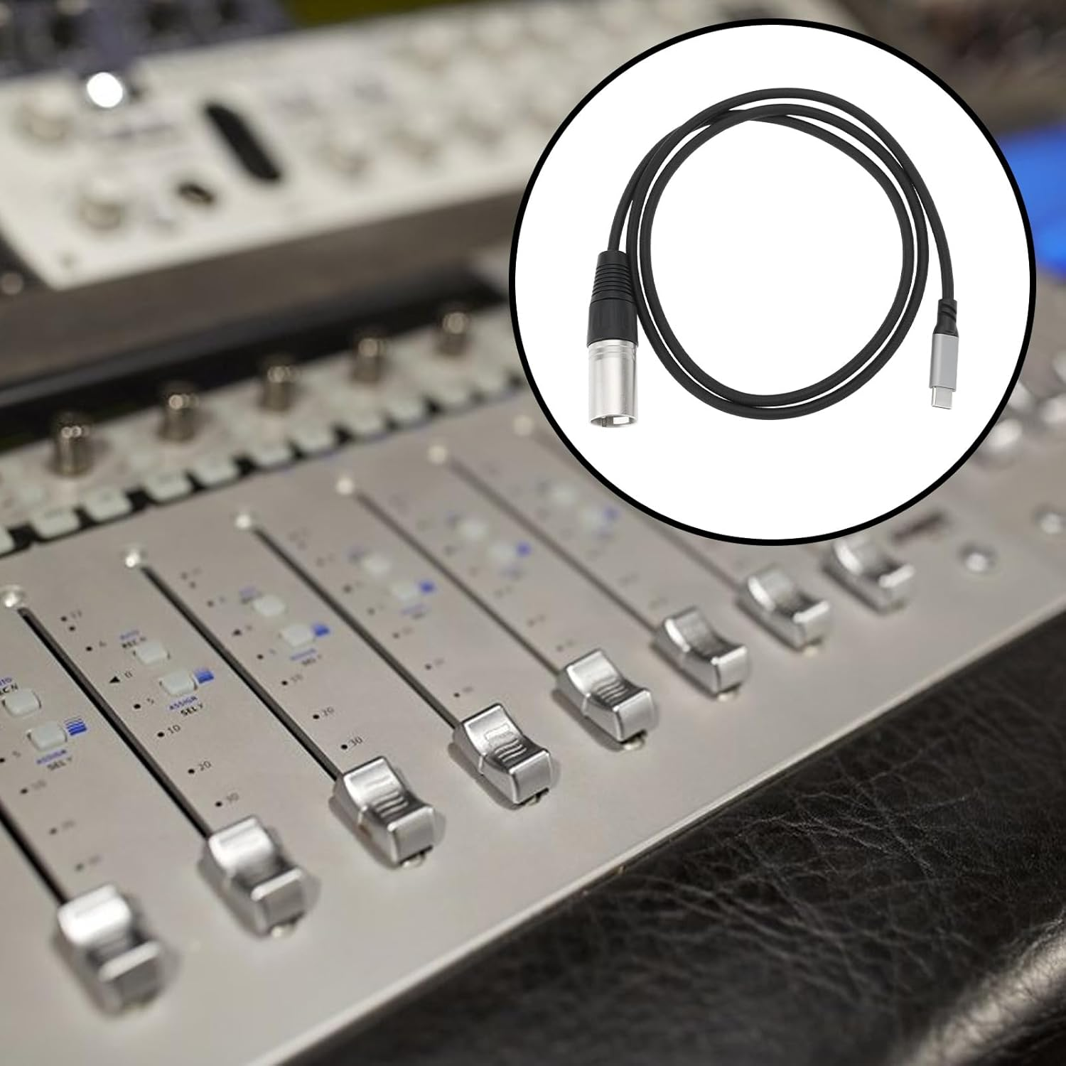 LT Easiyl USB C to XLR Male Output Cable 16BIT/44.1KHZ for Amplifier Speaker Mixer Console (1M)