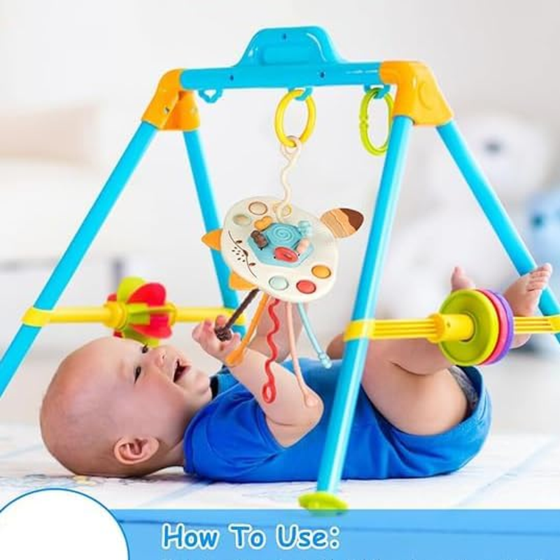 Montessori Pull String Toys Food Grade Silicone Sensory Pulling Toys for Babies 6-12 Months, Airplane Travel Car Stroller Activity Toy Gift for Toddlers Boys Girls 1 2 3 Year Old (Fox Shaped) image number 6