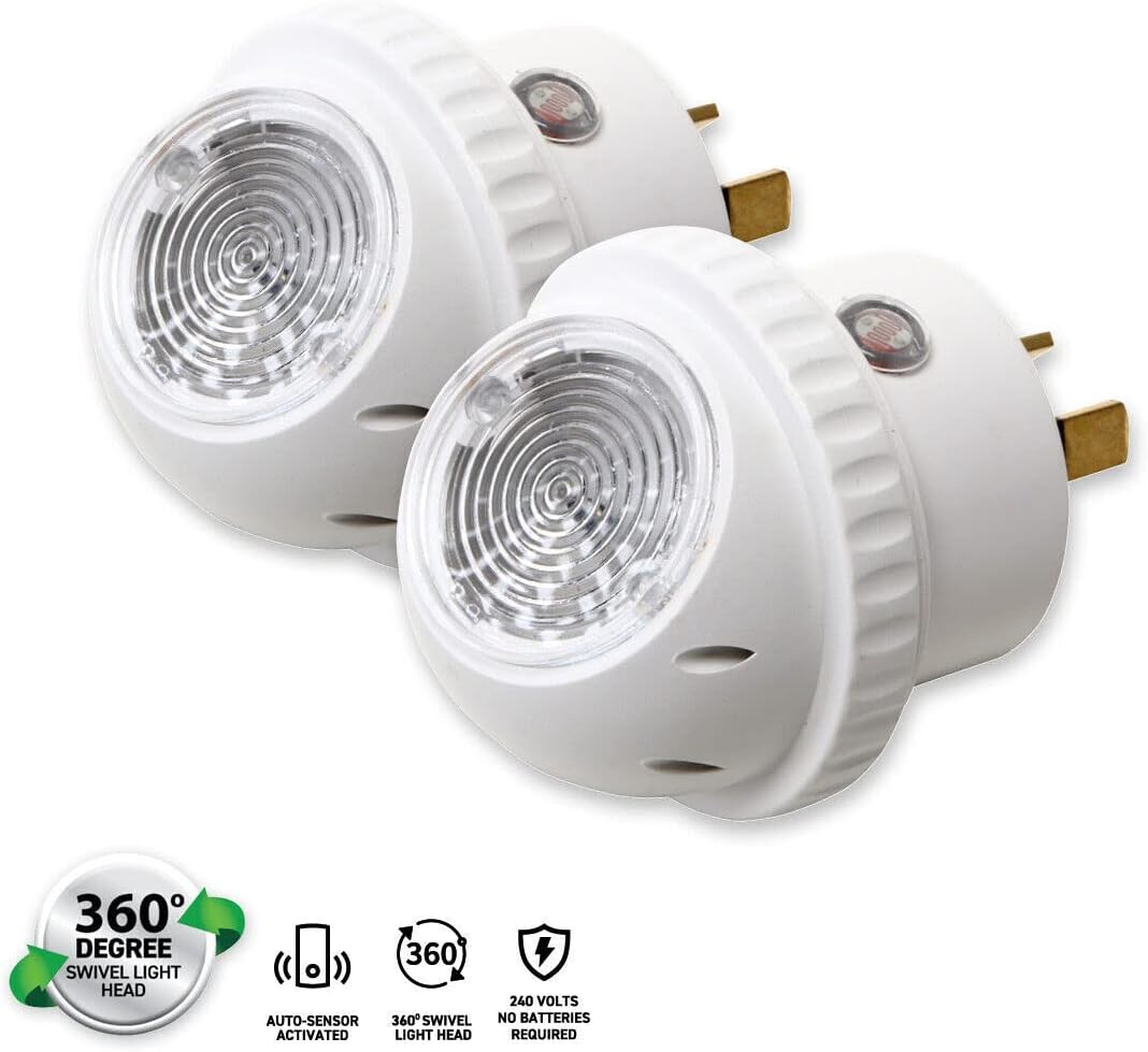 LED Night Light Plug in Auto Sensor Swivel Head image number 1