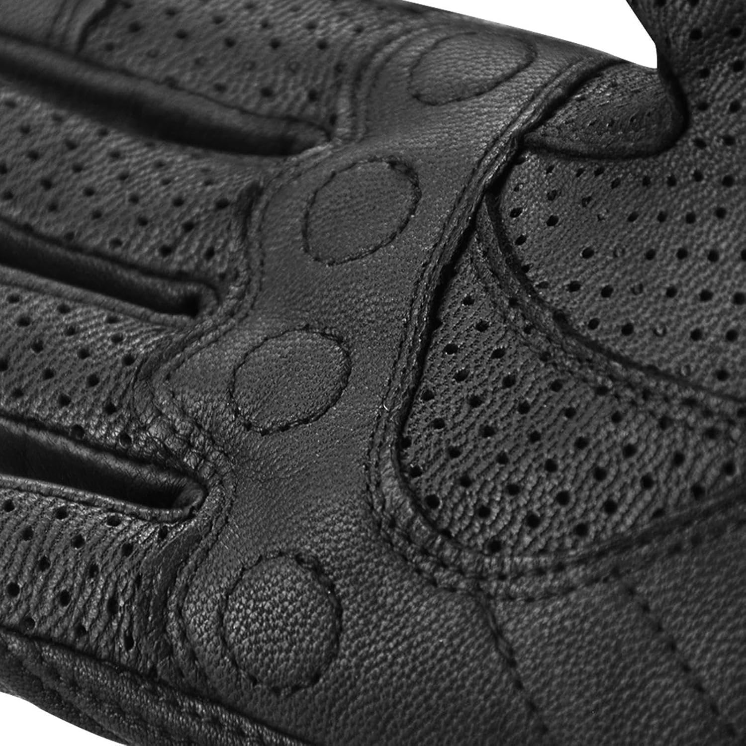 IOIUSKKU Full Finger Leather Motorbike Gloves Summer Touchscreen for Men Women Breathable and Lightweight, Black, L image number 1