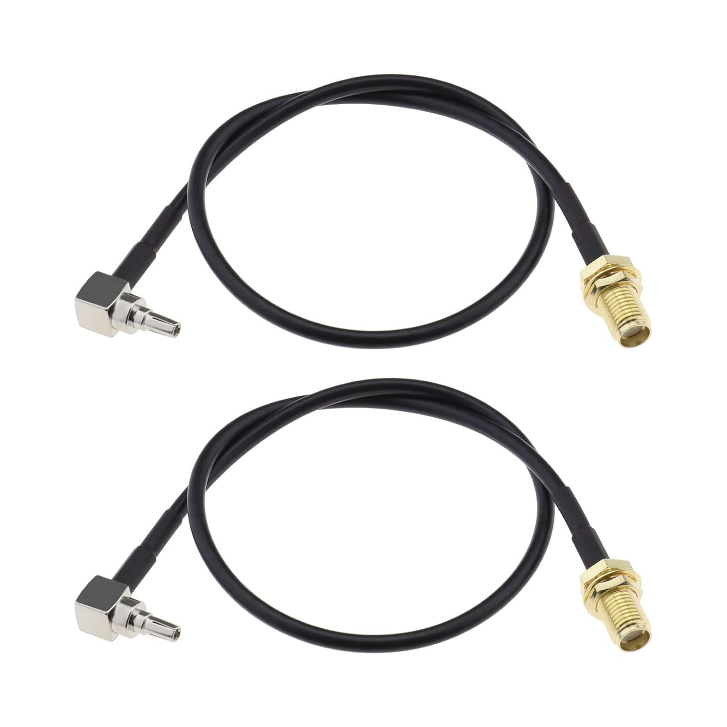 Ecsing 2PCS CRC9 to SMA Antenna Extension Cable RG174 Coaxial Pigtail Cable Low Loss SMA Female to CRC9 Male Right Angle Cable for 2G 3G 4G Modems Hotspots 30Cm image number 2