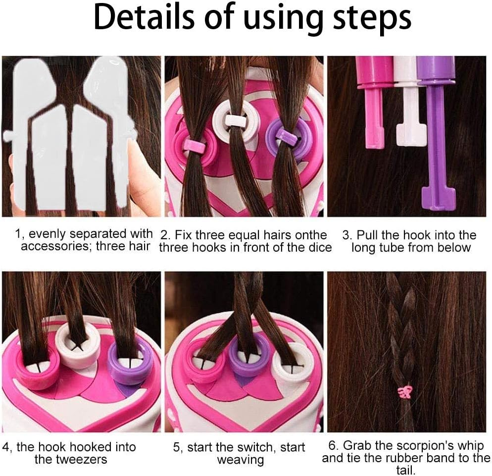 Automatic Hair Braiding Tool, Electric Hair Twister Tool Automatic Twist Styling Braid Hair Braider Automatic Knitted Hair DIY Simulating Styling Tool image number 6