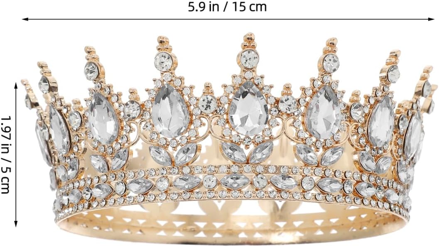 ULTECHNOVO Queen Rhinestone Crown for Women: Royal Crystal Headband for the Bride Headpiece for the Quinceanera Hair Accessories for Costume Parties Weddings Birthdays Proms