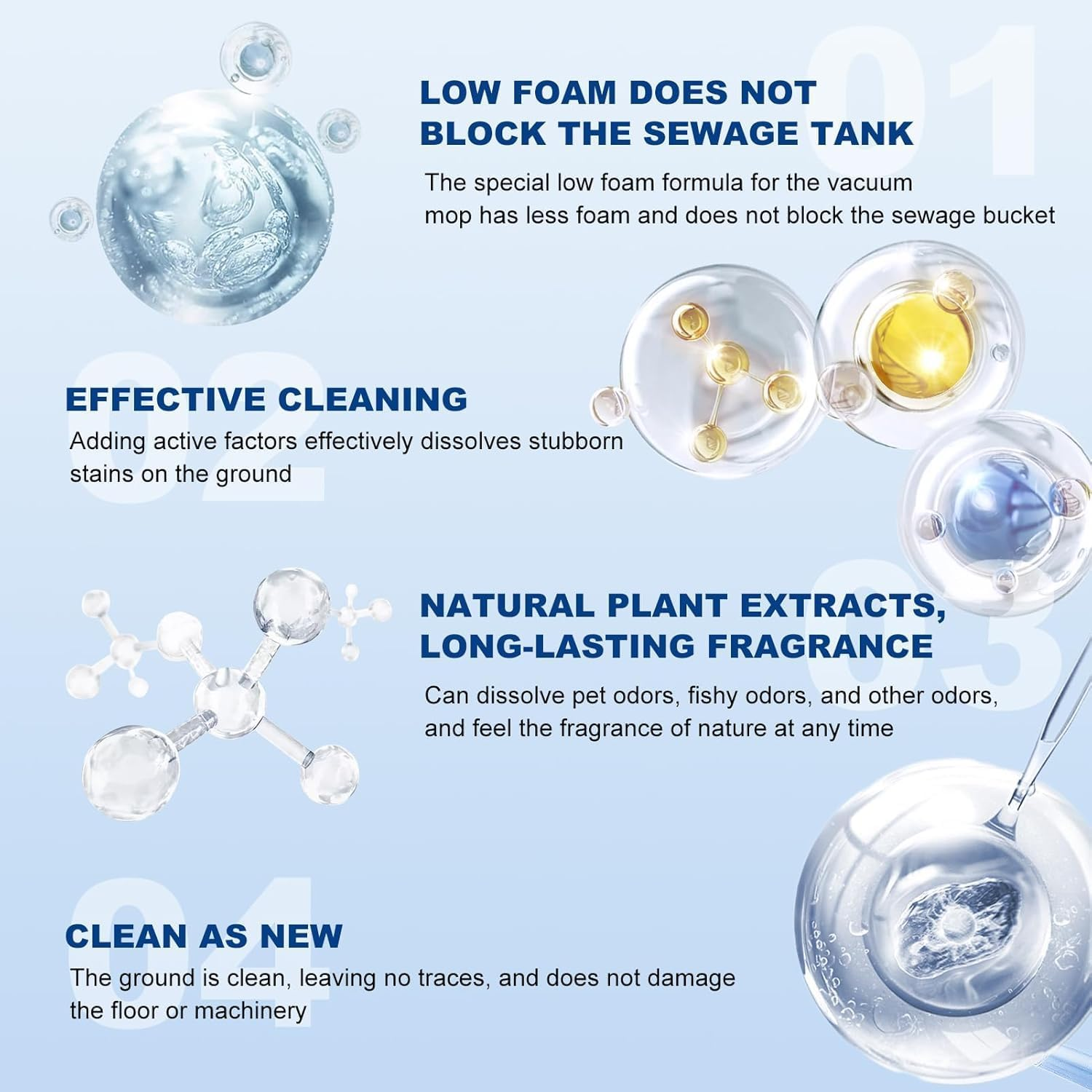 Floor Cleaning Solution Compatible for All Robot Vacuum Cleaners and Dry/Wet Floor Cleaners, Deep Cleans for Multiple Hard Floors, Suitable with Mopping and Cordless Cleaner (2 Bottle-1 Litre) image number 4