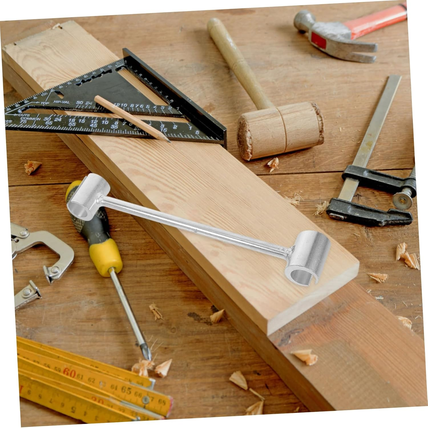 Cabilock 2Pcs Wrench Tool Heavy Duty Hinge Adjustment Spanner Wrench for Door Hinge Gap Repair image number 4