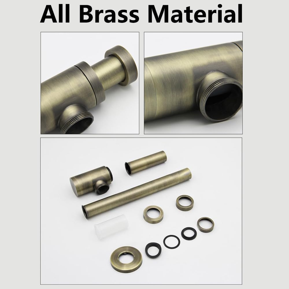 Sink Waste Bottle Trap, Pop up Basin Waste and Bottle Trap Set with 120Mm Extension Tube, Adjustable Drain Tube for Kitchen Bathroom Sinks image number 4