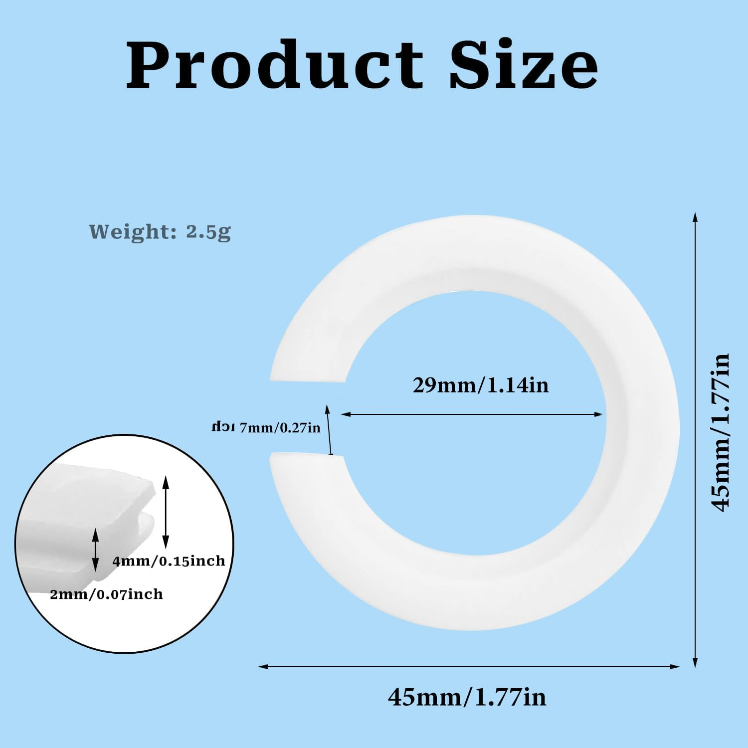 DOETYD 8 Pack E27 to E14 Lampshade Reducing Ring, White Plastic Reducing Ring, Lampshade Reducing Ring, Converter Washer, Convertible Lamp Holder from 42Mm to 29Mm image number 6