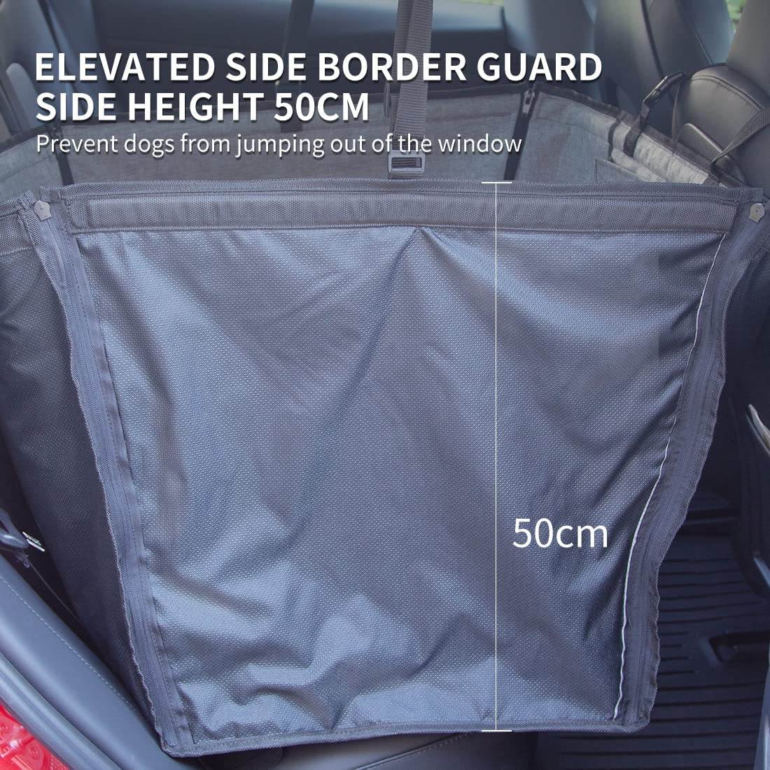 Dog Car Single Seat Cover Pet Travel Carrier Liner Mat Backseat Protector Trunk Seat Protect Cusion Safety for Dogs Cats Black image number 3