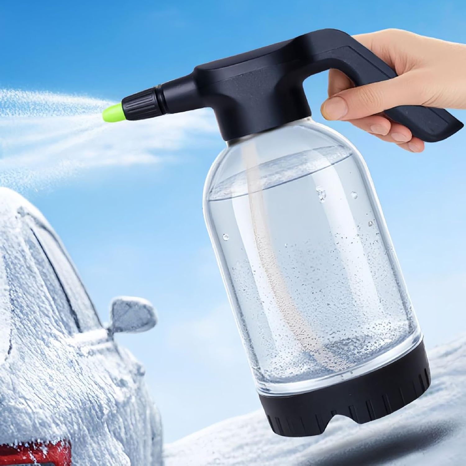 Foaming Spray Bottle Car Wash | 2L Electric Automatic Plant Mister Watering Can - Automatic Automotive Washing Cleaning Plant- Watering Kettle for Home Garden image number 4