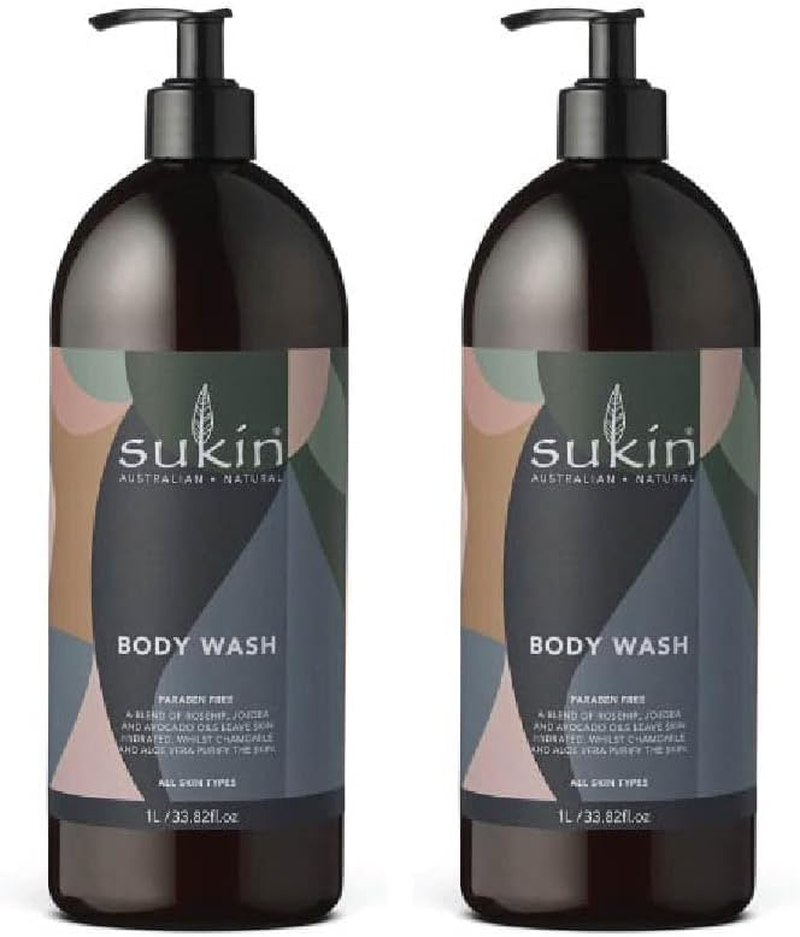 SUKIN Anna Cole Body Wash 1L (Pack of 2)