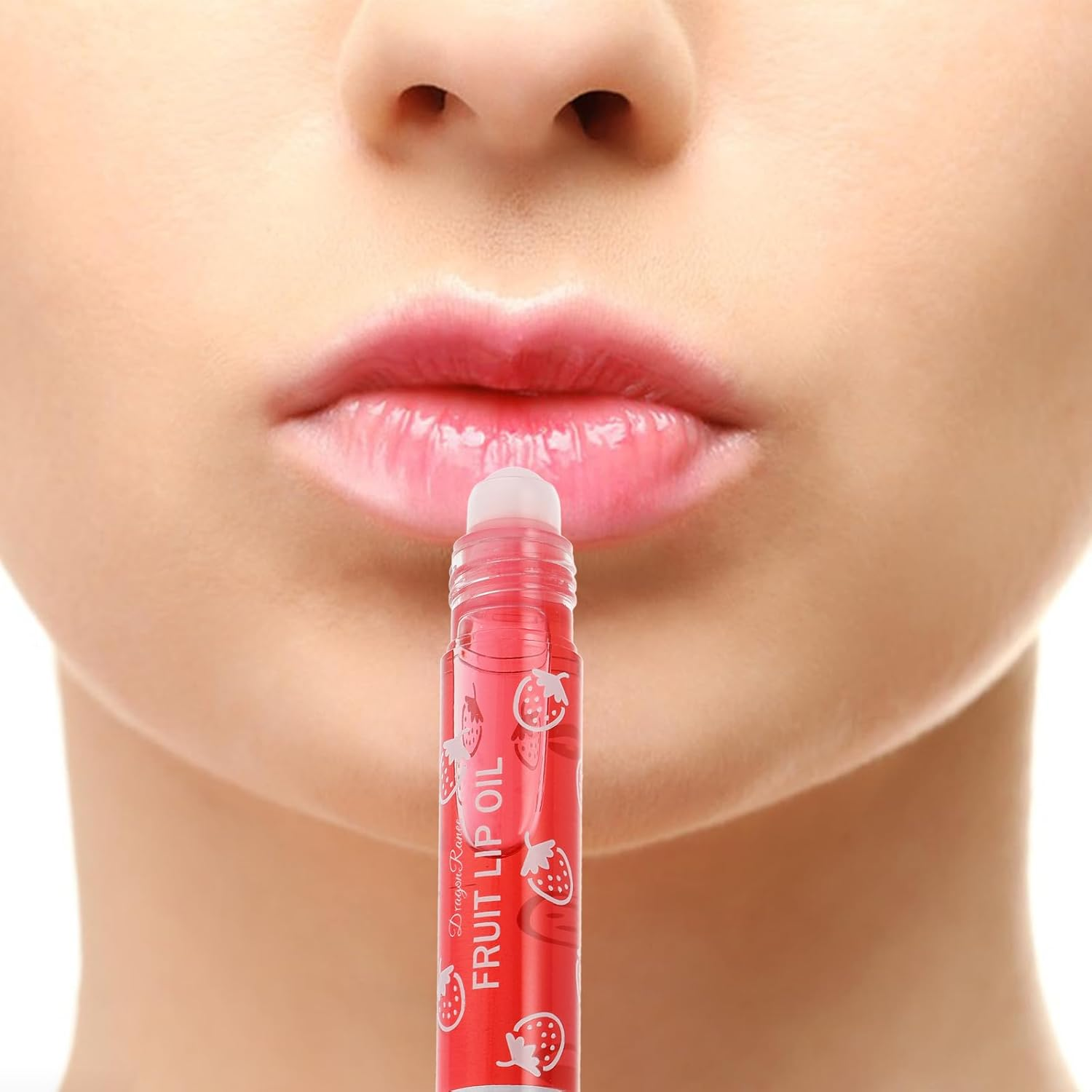 ARTSEWPLY Strawberry Flavored Roll-On Lip Oil Moisturizing Lip Balm Hydrating Fruit Oils Gloss Rollerball image number 6