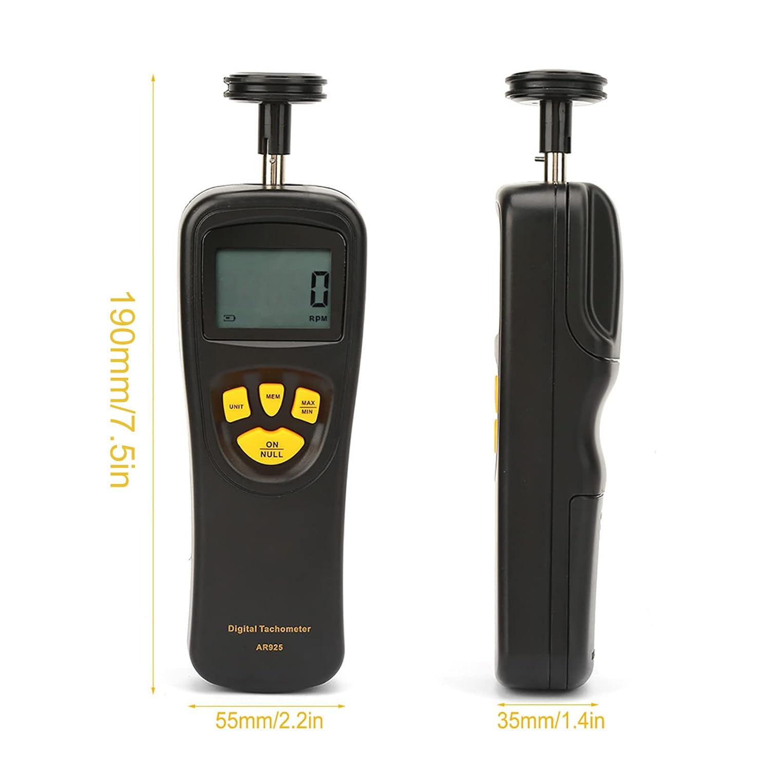 Handheld 0.5~19999 Digital Tach Meter, Digital Tachometer, Profession Use General Use for Measuring Motors Measuring Machine Parts image number 3