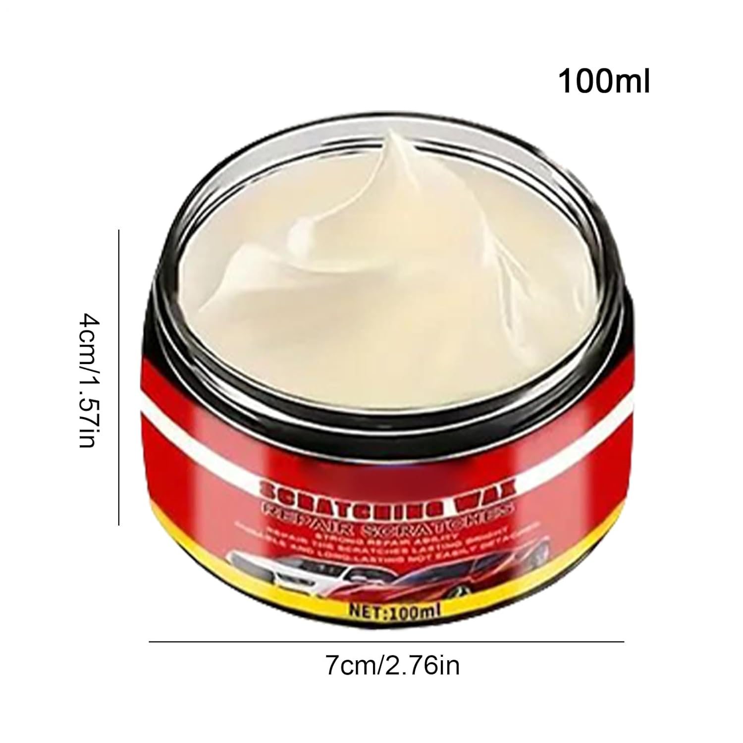 Ancsttu Scratch Remover for Vehicles - 100Ml Car Scratch Eraser | Long-Lasting Polish Restorer with Sponge for Cleaner Coating Paint Detailing Marine Automotive Interior Auto RV image number 1