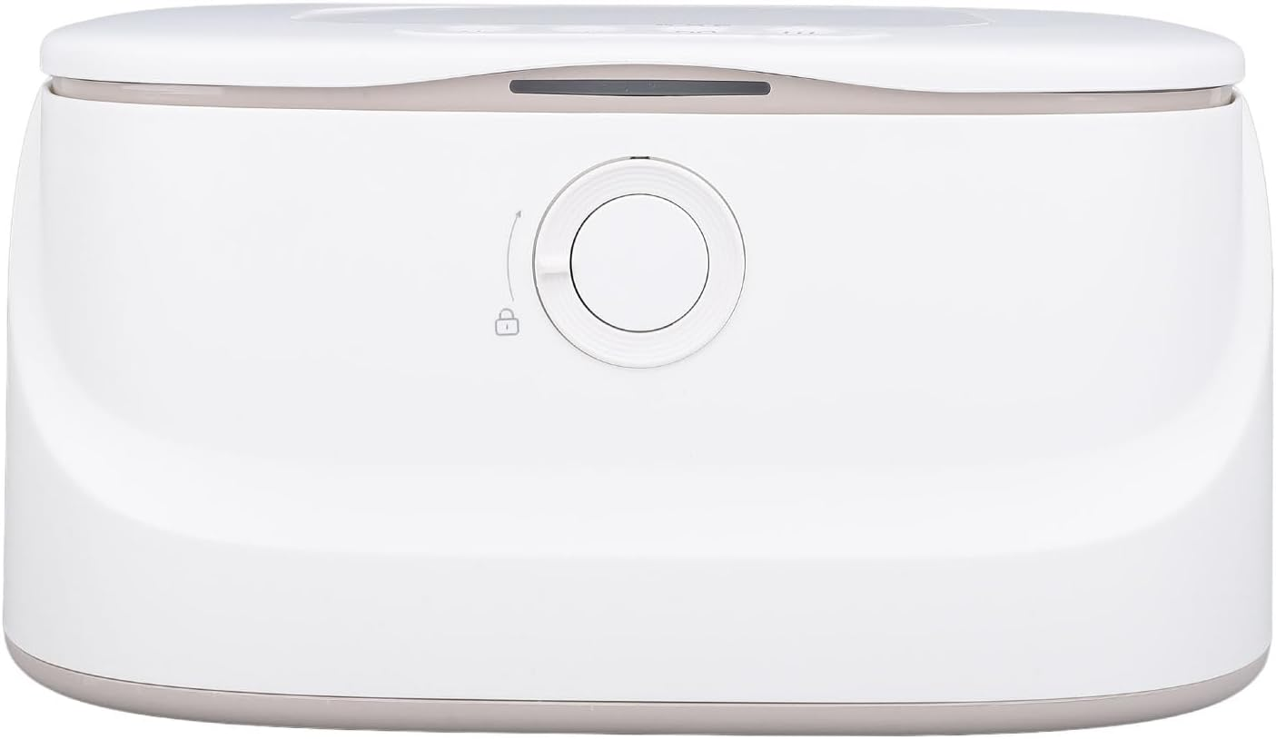 Baby Wipe Warmer, Baby Wet Wipes Dispenser with 3 Speed Night Light, 3 Levels Temperature Adjustable Diaper Wipe Warmer, Innovative Spring Design, Fast and Even Heating image number 3