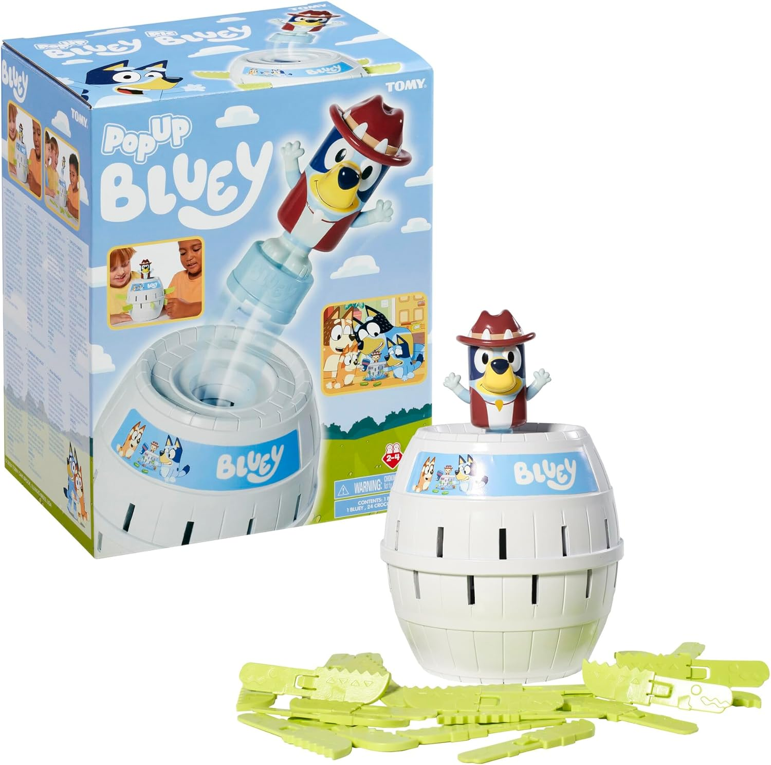 TOMY Pop up Bluey - Licensed Bluey Game Based on the Classic Pop up Pirate - Family Games for 2-4 Players - Fun Games for Children and Adults from 4 Years image number 3