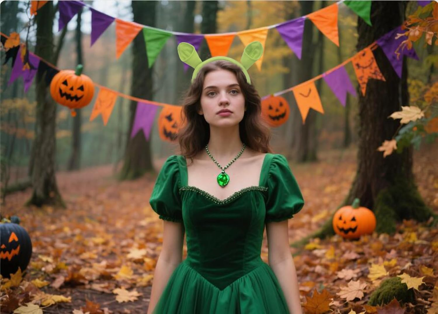 Sheliky Green Ogre Ears Headband Halloween Dress up Party Favors Women Men Teens Cosplay Festival Theme Party Accessories image number 5