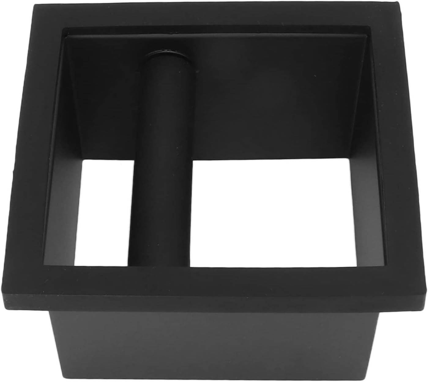 Jiawu Espresso Knock Box, 7" X 6.6" Shock Absorbent Coffee Knock Box with Removable Bar, Bottomless Coffee Grounds for Cafe, Home Kitchen