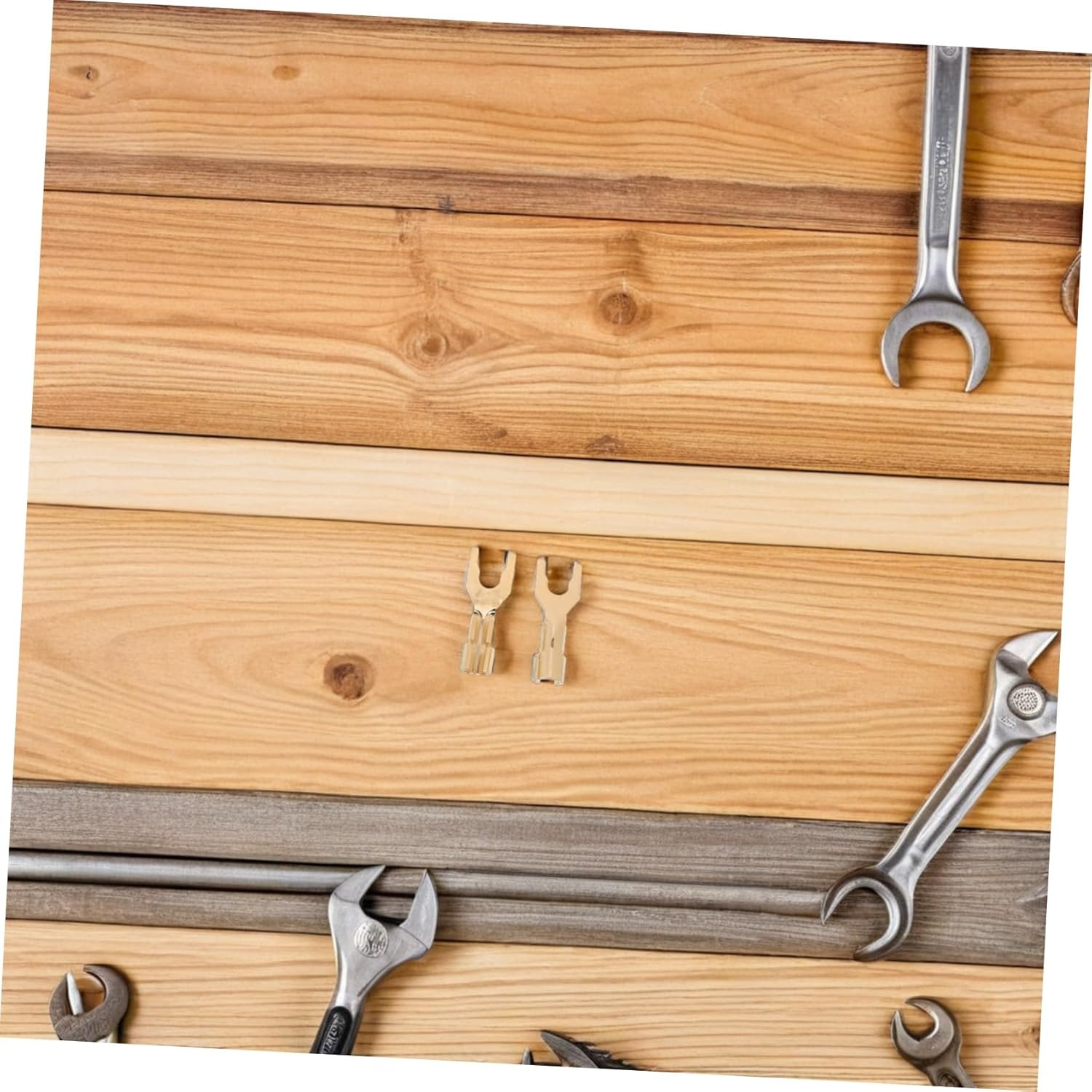 Toddmomy 2Pcs Speaker Connector Gold Plated Y Spade Plugs for Hifi Audio Amplifiers Home Theater Use Speaker Wire Cable